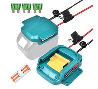 QSDXNYDC for Power Wheel Battery Adapter for Makita 18V LXT Battery with Fuse&Switch 14 AWG Connector for BL1850B,BL1860B,BL1830B,BL1840B,BL1820B for DIY Rc Car Toys, Robotics and Rc Truck