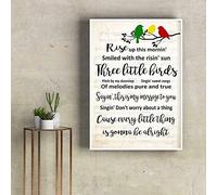 QSFDCLG 8x12 IN Nostalgic Metal Sign Bob Three Little Birds Lyric Retro Art Wall Decor Inspirational Poster, wje-A01