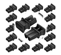 QSFP+ QSFP28 SFP Dust Cover Fiber Optical Dust Caps Optical Module Port Plugs for Duplex LC, Black Silicone, 50pcs