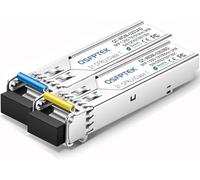 QSFPTEK 1.25G BIDI SFP Module, 1000Base-BIDI WDM Transceiver 3km Simplex LC DDM, Tx1310/Rx1550nm Transceiver Compatible with Cisco GLC-BX-U and GLC-BX-D, Ubiquiti, Mikrotik, D-Link, Supermicro