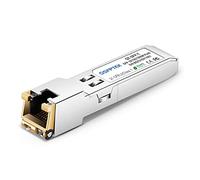 QSFPTEK 1.25G Gigabit SFP Copper RJ45 Module, SFP to RJ45, 10/100/1000BASE-T Mini-GBIC, Ethernet Transceiver for Ubiquiti UF-RJ45-1G, Supermicro,up to 100m