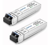 QSFPTEK 10GBASE-LR SFP Module, SFP+ 1310nm 10km Duplex LC SMF DOM Optical Networking Transceivers, MINI GBIC Compatible SFP-10G-LR, and Other Open Switch, 2pc