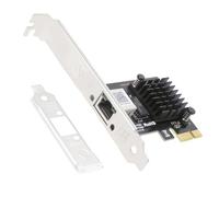 QSFPTEK 2.5Gbase-T Realtek RTL8125B Network Card (1 Port), 2.5 Gigabit Single RJ45 Port RTL8125B PCI-E Network Card, Support Windows 11/10/8/7, Windows Server, Linux System