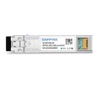 QSFPTEK 25GBASE-ZR SFP28 1310nm 80KM DDM LC SMF Optical Transceiver Module Compatible Intel SFP-25G-ZR
