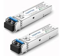 QSFPTEK 2Pack 1000BASE-LX/LH Gigabit SFP Module 1310nm 10km DDM, Single-Mode LC Mini-GBIC Transceiver for Cisco GLC-LH-SMD/GLC-LX-SM-RGD, Ubiquiti UF-SM-1G, Netgear, Mikrotik, Supermicro
