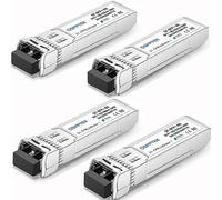 QSFPTEK 4Pack 10GBASE-SR SFP+ Transceiver 850nm 300m LC DDM, 10G-SR SFP+ Multimode Module for Cisco SFP-10G-SR, Ubiquiti UF-MM-10G, Netgear, Mikrotik, D-Link, Supermicro Other Switch(850nm, 300m, DDM)