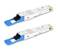 QSFPTEK Cisco QDD-400G-DR4-S Compatible 400GBase DR4 QSFP-DD PAM4 1310nm 500m DOM MTP/MPO SMF Optical Transceiver Module-2pack