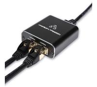 QSFPTEK Gigabit Ethernet Splitter, 1000Mbps Ethernet RJ45 Splitter 1 to 2 (2 Devices Simultaneously Networking), 1Gbe Ethernet LAN RJ-45 Internet Adapter with USB Type C Power Cable for Cat6/7/8