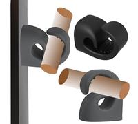 Qshare Magnetic Cigar Holder for Golf Cart,2PCS Silicone Golf Cart Hold 26-64 Rings with Powerful Magnet & Anti-Slip Band - Golf Gifts for Golfers (Black/Gray)