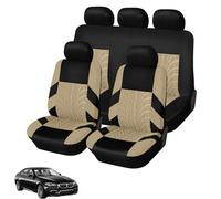 QSJKLC Car Seat Cover for Renault Master Mk3, Car Seat Dustproof Cover, Car Seat Protector Set, Auto Interior Accessories Anti-fouling,5 Seats-Beige