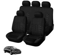 QSJKLC Car Seat Cover for Renault Master Mk3, Car Seat Dustproof Cover, Car Seat Protector Set, Auto Interior Accessories Anti-fouling,5 Seats-Black