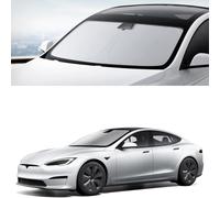 QSJKLC Car Windshield Sunshade Umbrella for VW C-TREK 2016-2023, Foldable Windscreen Sun Shade Blocks UV Ray to Keep Vehicle Cooler,B/White