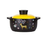 QSJY Ceramic Clay Handi Pot for Cooking Earthenware Natural Terracotta Casserole Suitable for 1-8 People (Size : 1.5L)