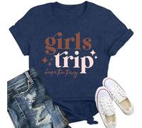 Qskall Girls Trip T Shirt for Women Trip Cheaper Than Therapy Shirts Vacation Tee Tops