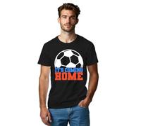 Qskall Mens Football Shirt Sports Lover T-Shirts Its Coming Home Tee Tops Black