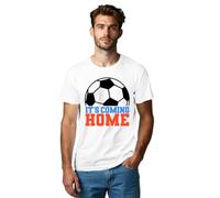 Qskall Mens Football Shirt Sports Lover T-Shirts Its Coming Home Tee Tops White