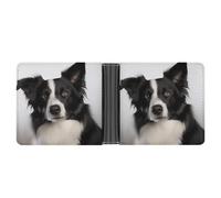 QSKDLAC Leather Wallet Slim Durable Credit Card Holder Personalized Border Collie Printing Wallet For Men & Women Perfect For Work Travel, style, One Size, Foldable Pu Wallet