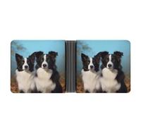 QSKDLAC Leather Wallet Slim Durable Credit Card Holder Personalized Border Collie Printing Wallet For Men & Women Perfect For Work Travel, style, One Size, Foldable Pu Wallet