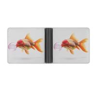QSKDLAC Leather Wallet Slim Durable Credit Card Holder Personalized Fish Blowing Bubble Gum Printing Wallet For Men & Women Perfect For Work Travel, style, One Size, Foldable Pu Wallet