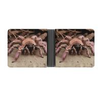 QSKDLAC Leather Wallet Slim Durable Credit Card Holder Personalized Large Mexican Pink Tarantula Printing Wallet For Men & Women Perfect For Work Travel, style, One Size, Foldable Pu Wallet