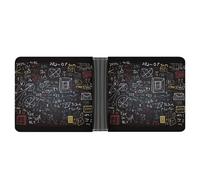 QSKDLAC Leather Wallet Slim Durable Credit Card Holder Personalized Mathematics And Physics Printing Wallet For Men & Women Perfect For Work Travel, style, One Size, Foldable Pu Wallet