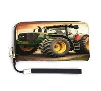 QSKDLAC Rfid Wallet Women Personalized Bluebird on The Branch Long Clutch Wallet Card Wallets For Women Men, Tractor Theme, 20.0*10.5cm, Modern