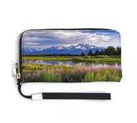 QSKDLAC Rfid Wallet Women Personalized Border Collie Long Clutch Wallet Card Wallets For Women Men, Grand Teton Reserve, 20.0*10.5cm, Modern