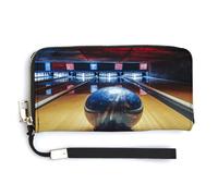 QSKDLAC Rfid Wallet Women Personalized Bowling Long Clutch Wallet Card Wallets For Women Men, Bowling, 20.0*10.5cm, Modern