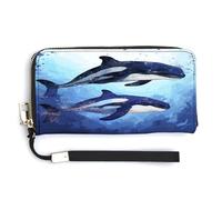 QSKDLAC Rfid Wallet Women Personalized Dart Board Long Clutch Wallet Card Wallets For Women Men, Organism Underwater, 20.0*10.5cm, Modern
