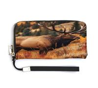 QSKDLAC Rfid Wallet Women Personalized Goat Frolic Long Clutch Wallet Card Wallets For Women Men, Wild Animals, 20.0*10.5cm, Modern