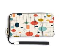 QSKDLAC Rfid Wallet Women Personalized Owls on A Branch Long Clutch Wallet Card Wallets For Women Men, Modern Mid Century, 20.0*10.5cm, Modern