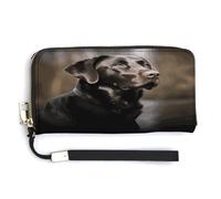 QSKDLAC Rfid Wallet Women Personalized Owls on A Branch Long Clutch Wallet Card Wallets For Women Men, labrador retriever, 20.0*10.5cm, Modern