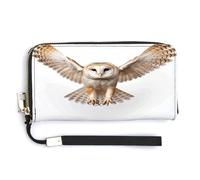 QSKDLAC Rfid Wallet Women Personalized Pistol And Cards Long Clutch Wallet Card Wallets For Women Men, A Barn Owl, 20.0*10.5cm, Modern