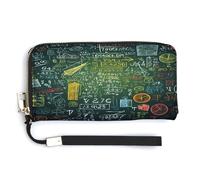 QSKDLAC Rfid Wallet Women Personalized Rock Stone Fireplace Long Clutch Wallet Card Wallets For Women Men, Math question, 20.0*10.5cm, Modern