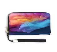 QSKDLAC Rfid Wallet Women Personalized The Funny Frog Doing Yoga Long Clutch Wallet Card Wallets For Women Men, color gradient, 20.0*10.5cm, Modern