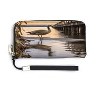 QSKDLAC Rfid Wallet Women Personalized Wild Goose by The Bridge Long Clutch Wallet Card Wallets For Women Men, Wild Goose by the Bridge, 20.0*10.5cm, Modern