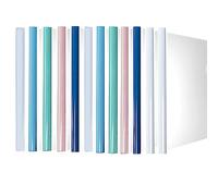 QSLKI 10 Pieces A4 Report Covers with Sliding Bar Clear Files Report Transparent Project Presentation Slide Binder Folders for Home School Office Documents Classification