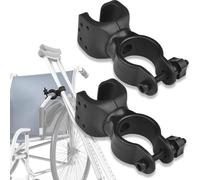 QSLKI 2PCS General Walking Stick Holder, 360° Rotatable Clamp Holder, Disabled Elderly Universal Accessories for Cane Holders, Suitable for Mobile Scooters, Crutches, and Wheelchair Accessories
