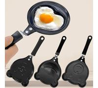 QSLKI 4 Pack Non Stick Mini Pan For One Egg, 4.7" Mall Frying Pans With Handle Heat Resistant, Portable Camping Cooking Omelet Skillet Pans For Stove, Oven, Grill Safe, Indoor And Outdoor Use(Style 1)
