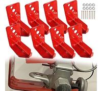 QSLKI 8PCS Fire Extinguisher Holder, Universal Fire Mount For Fire Extinguishers, Fire Hook For Up To 8kg, Expansion Screws, For Home, Office, Schools, Commercial, Small and compact (Style 2)