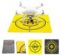 QSLKI Drone Landing Pad,Universal Waterproof Portable Fast-Foldable Landing Mat for Mini3PRO DJI FPV Royal 3/2Air2/2S, outdoor aerial photography double sided Landing Pad (yellow-48cm)