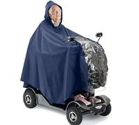 QSLKI Waterproof Rain Poncho for Mobility Scooter, Equipped with Rearview Mirror and Reflective Strip at The Back, Unisex Waterproof Rain Poncho Cover for Electric Scooters and Wheelchair, Rain Cover