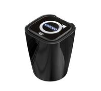 QSLLLY Car Ashtray for Volvo V50 2007-2012,Self Extinguishing Cigarette Holder Bucket Automotive LED Light Auto-Open Lid Interior Accessories,Black-normal
