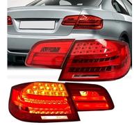 QSLLLY Car Rear Tail light for BMW 3 Series Coupe E92 M3 2007-2009 2010 2011 2012 2013,LED Rear Tail Light Brake Stop Lamp Tail Fog Lamp Warning Flashing Light Replacement Accessories,Red-normal