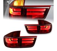 QSLLLY Car Rear Tail light for BMW E70 X5 2007 2008 2009 2010 2011 2012 2013,LED Rear Tail Light Brake Stop Lamp Tail Fog Lamp Warning Flashing Light Replacement Accessories,Red-normal