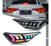 QSLLLY Car Rear Tail light for Civic 2021 2022 2023,LED Rear Tail Light Brake Stop Lamp Tail Fog Lamp Warning Flashing Light Replacement Accessories,RGB-normal
