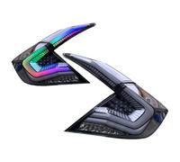 QSLLLY Car Rear Tail light for Civic Sedan 10Th 2016 2017 2018 2019 2020 2021,LED Rear Tail Light Brake Stop Lamp Tail Fog Lamp Warning Flashing Light Replacement Accessories,RGB-normal