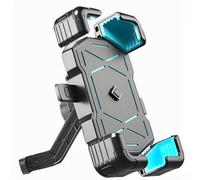 QSLLLY Motorcycle Phone Mounts for Ya-maha FZ10 MT10 MT10 SP,360° Rotation Phone Mount for Navigation Adjustable Handlebar Cellphone Cradle Smartphone Accessories,Rearviewmirrorstyle-Blue
