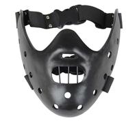 QSLWcos Hannibal Lecter Mask Horror The Silence of The Lambs Hacker Mask Scary Demon Resin Halloween Cosplay Props for Adults