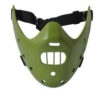 QSLWcos Hannibal Lecter Mask Horror The Silence of The Lambs Hacker Mask Scary Demon Resin Halloween Cosplay Props for Adults